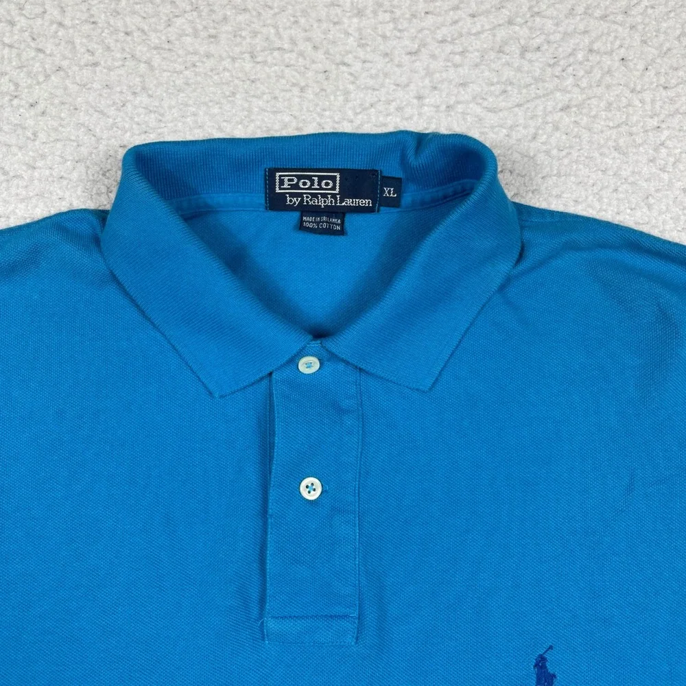 Polo Ralph Lauren Polo Shirt Mens XL Blue Short Sleeve Classic Fit Pique Logo